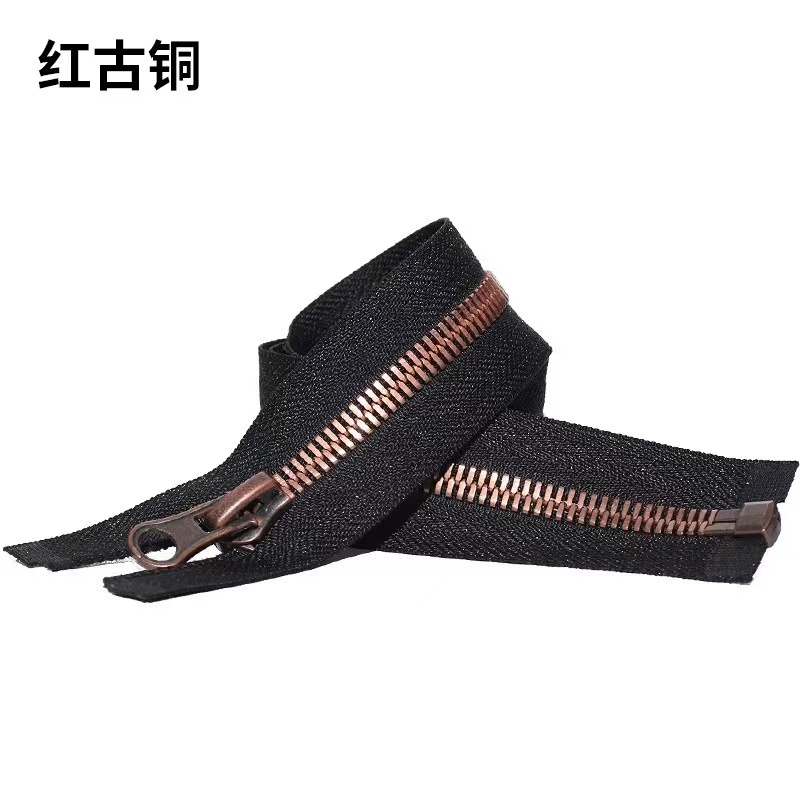 双点牙红古铜金属拉链 双点牙红古铜金属拉链